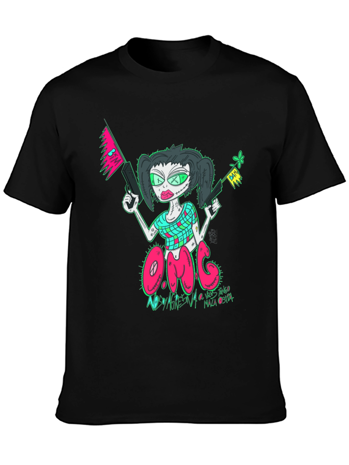 OMG Zombie Girl Graphic Tee - Unique Design