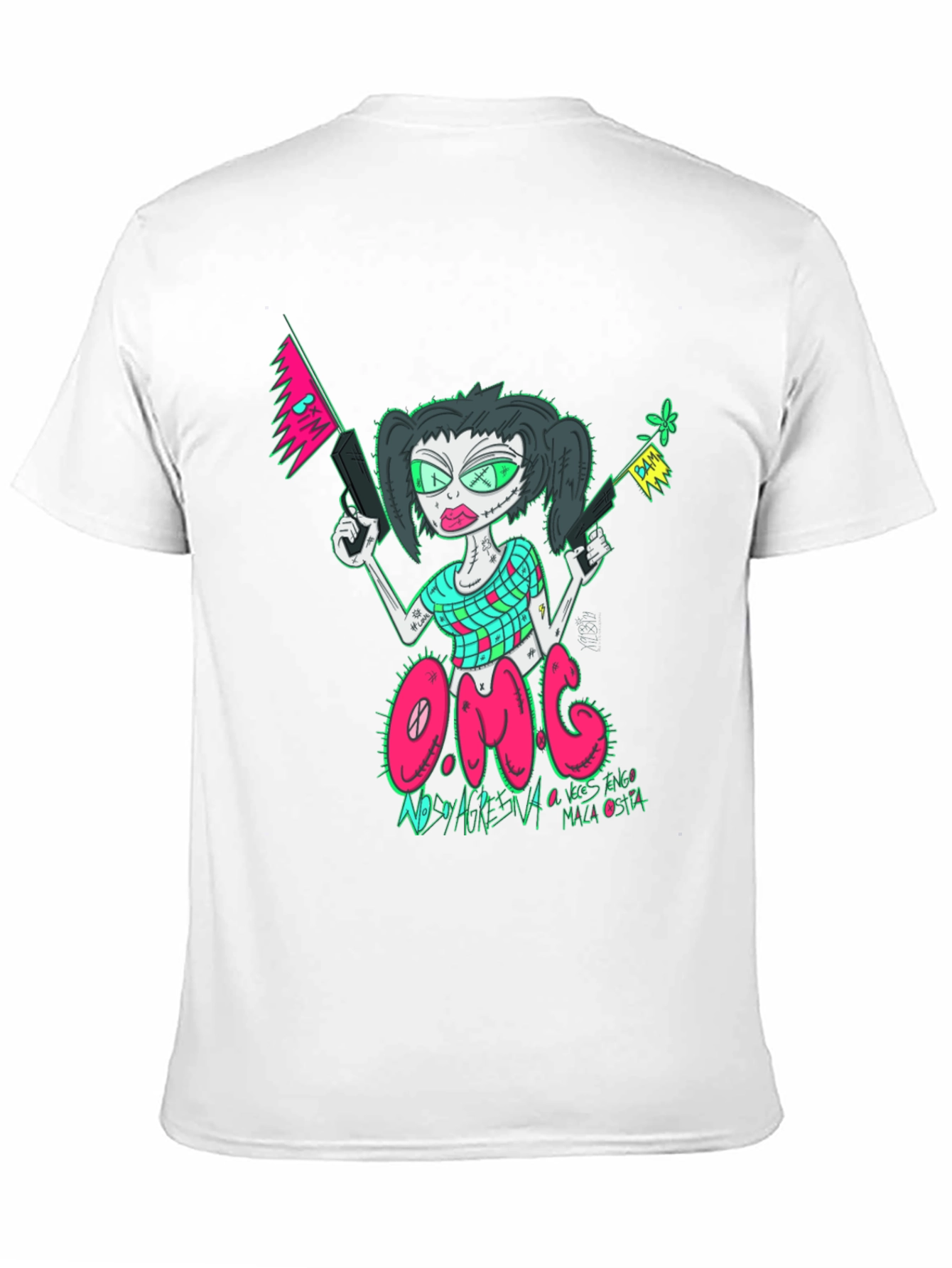 OMG Zombie Girl Graphic Tee - Unique Design