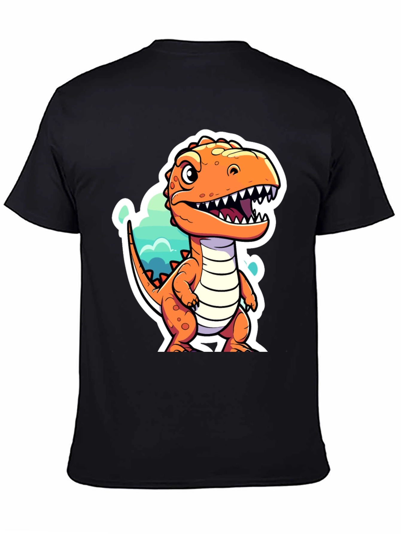 Cartoon Dinosaur Graphic T-Shirt