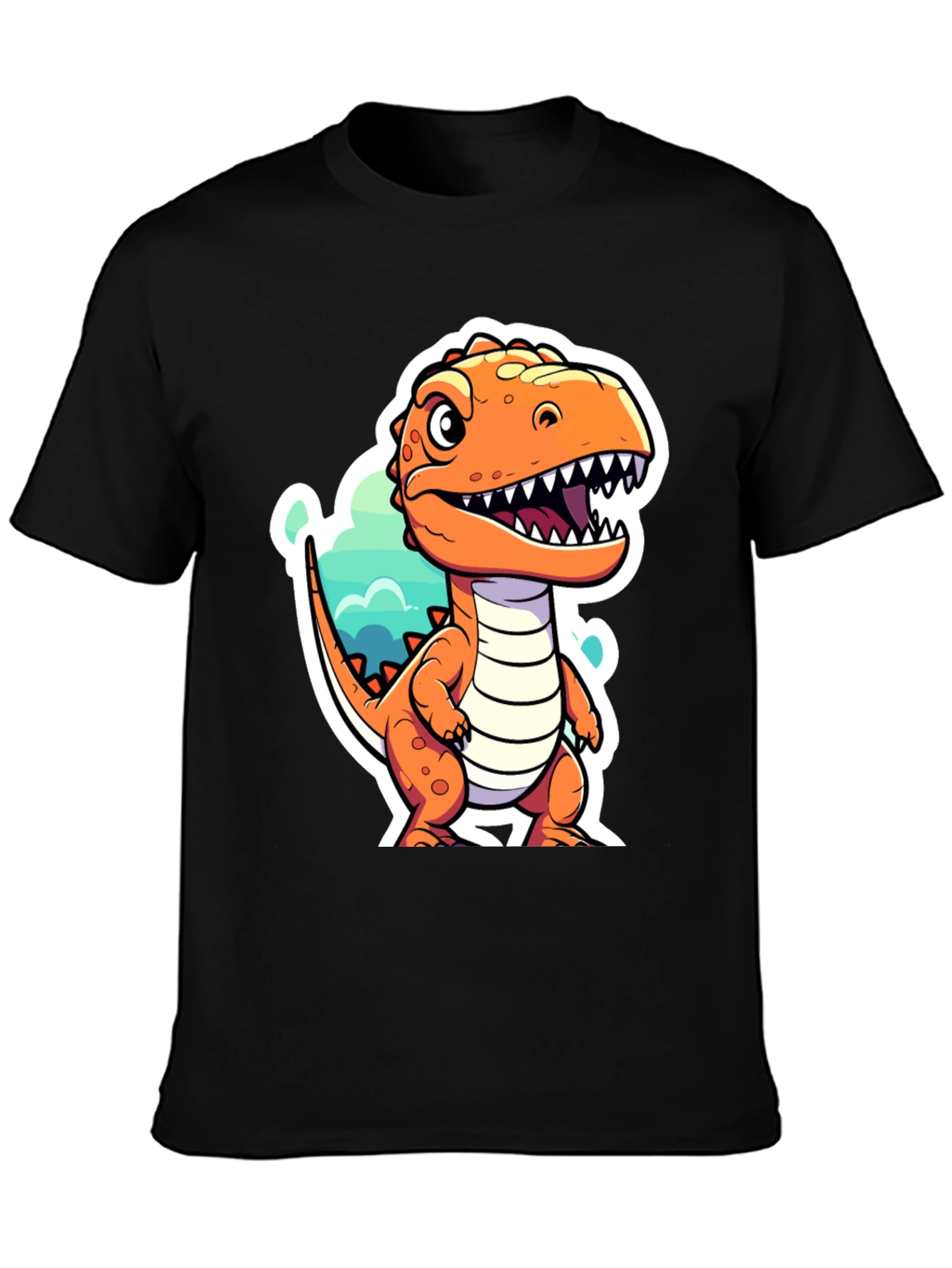 Cartoon Dinosaur Graphic T-Shirt