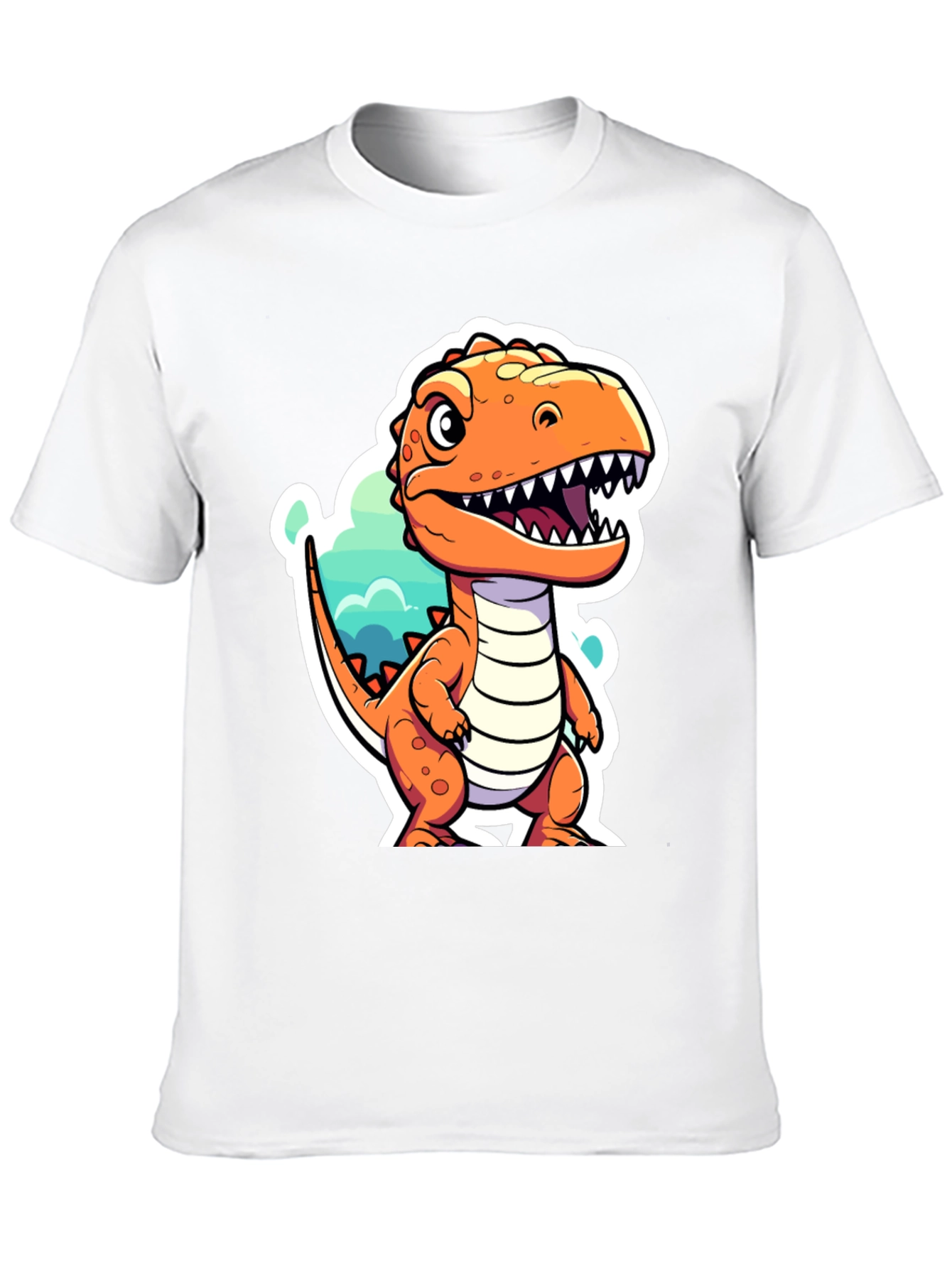 Cartoon Dinosaur Graphic T-Shirt