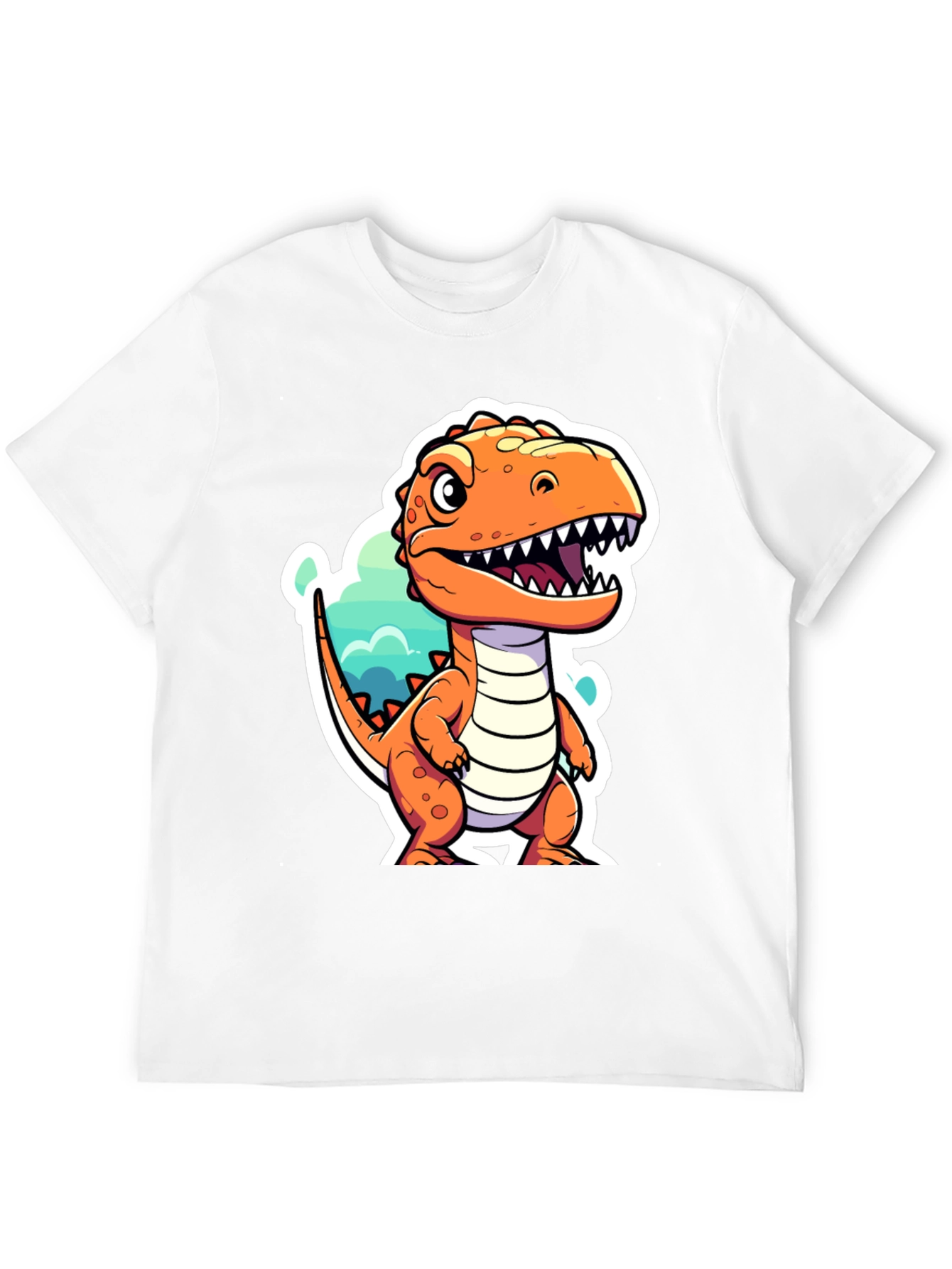 Cartoon Dinosaur Graphic T-Shirt