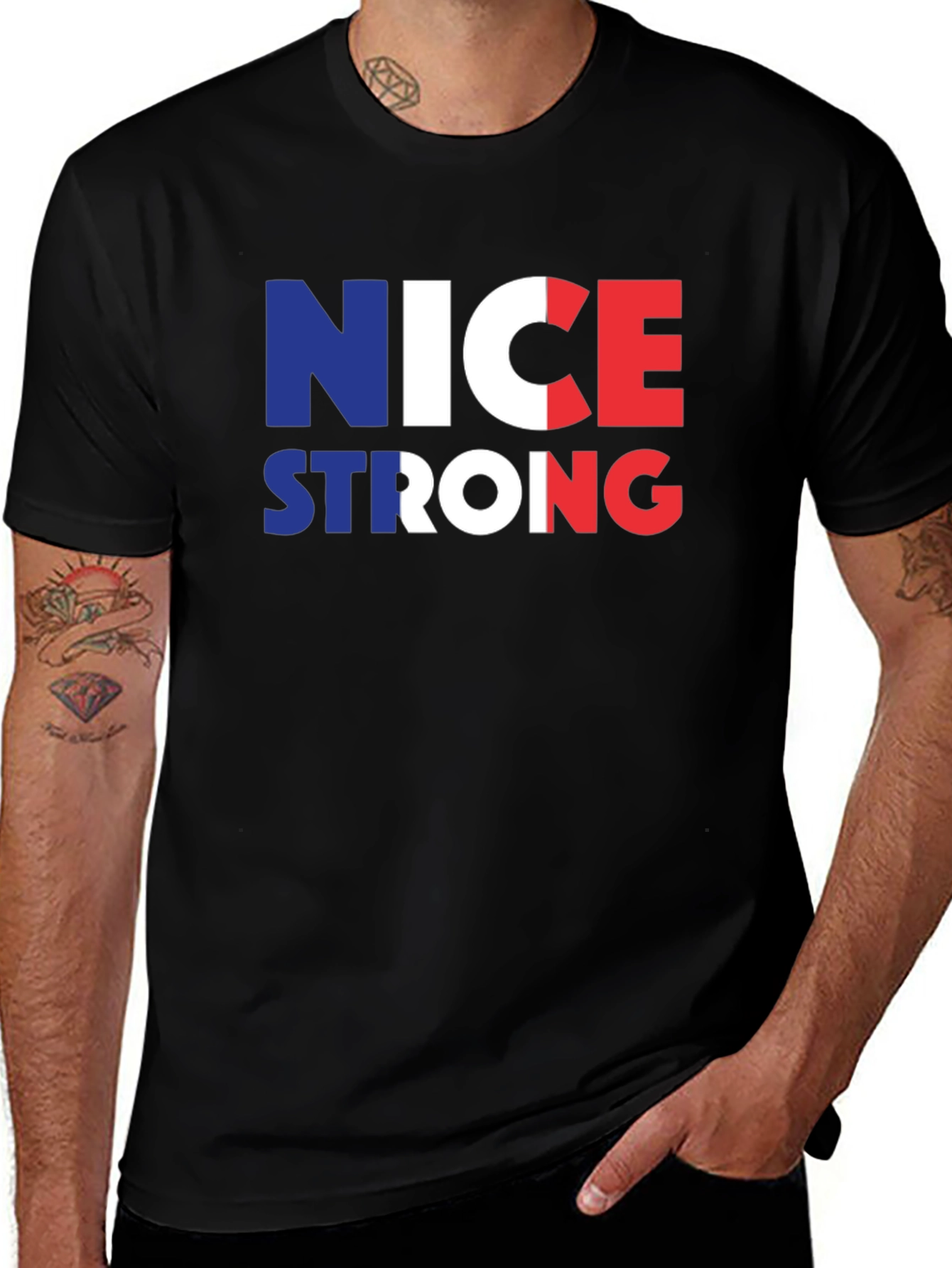 Nice Strong France Flag T-Shirt
