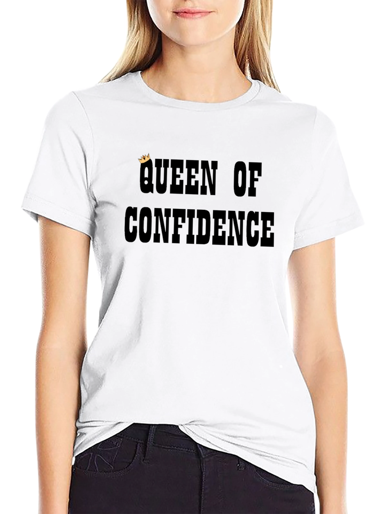Queen of Confidence Graphic Tee - Black