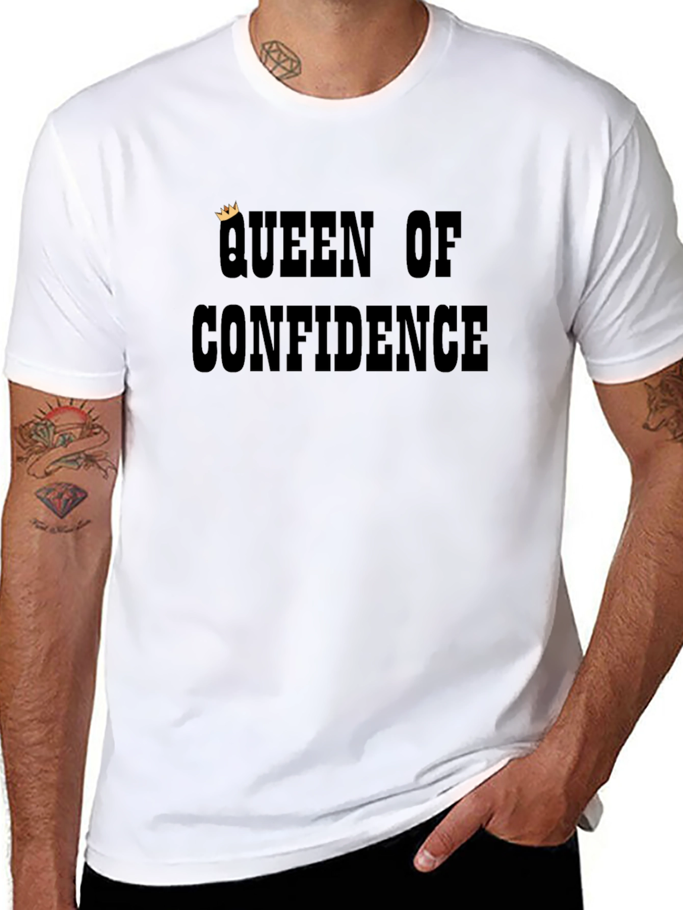 Queen of Confidence Graphic Tee - Black