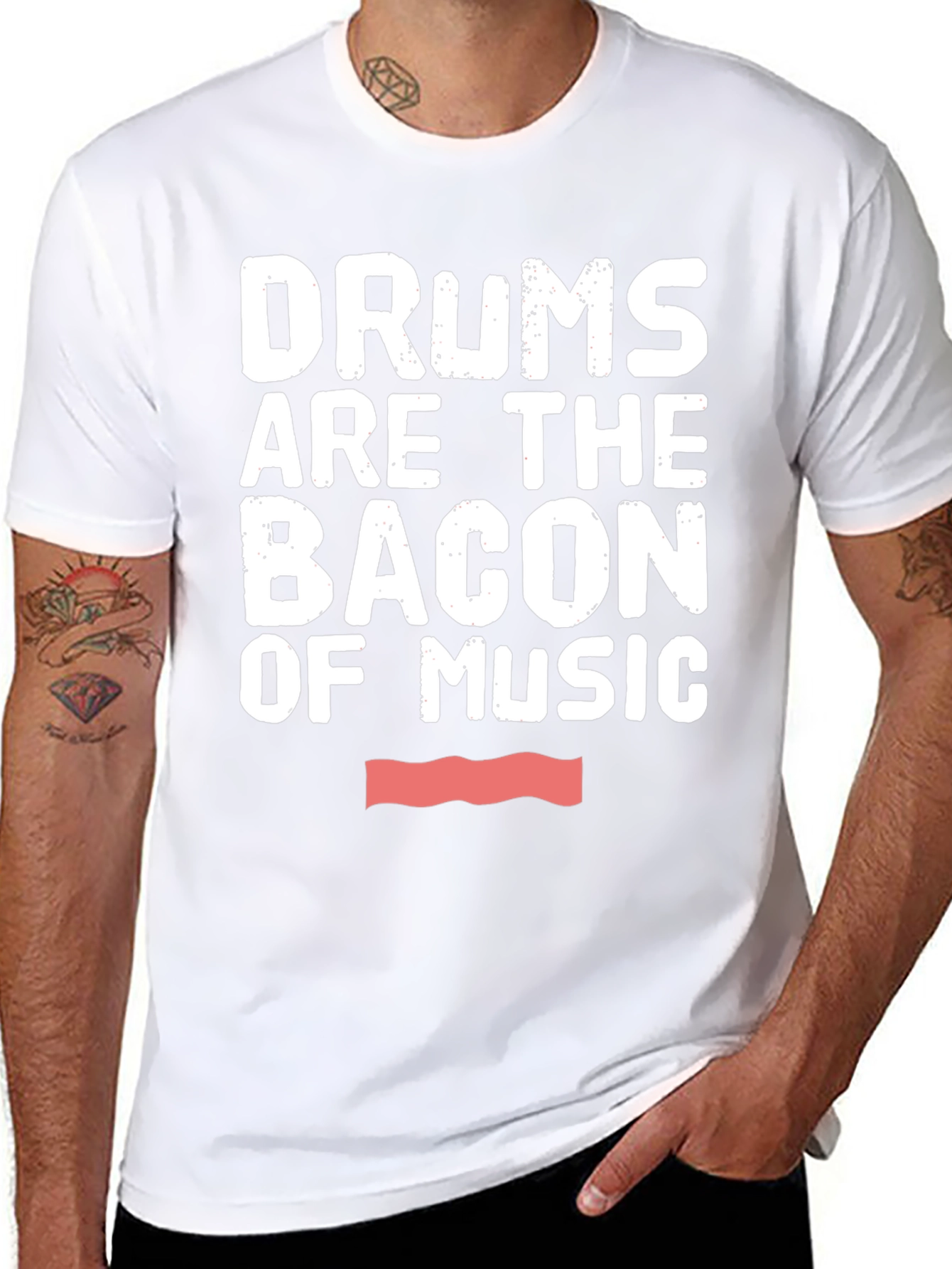 Drums Are The Bacon of Music Graphic T-Shirt