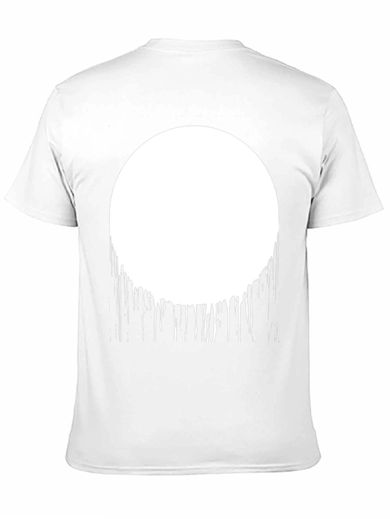 Abstract Drip Circle Graphic Tee - Black