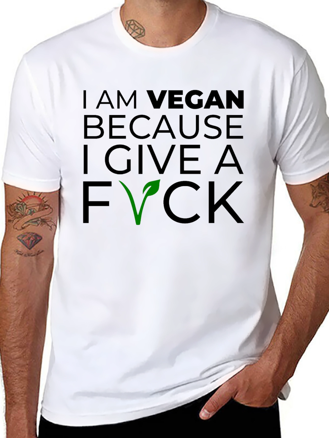 Vegan Statement T-Shirt - I Give a F*ck