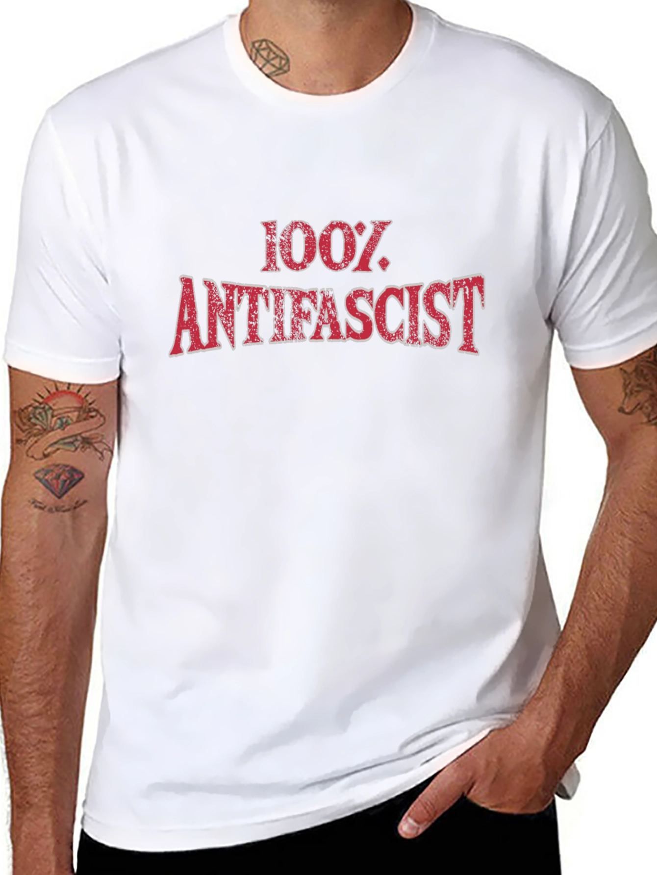 100% Antifascist Graphic Tee