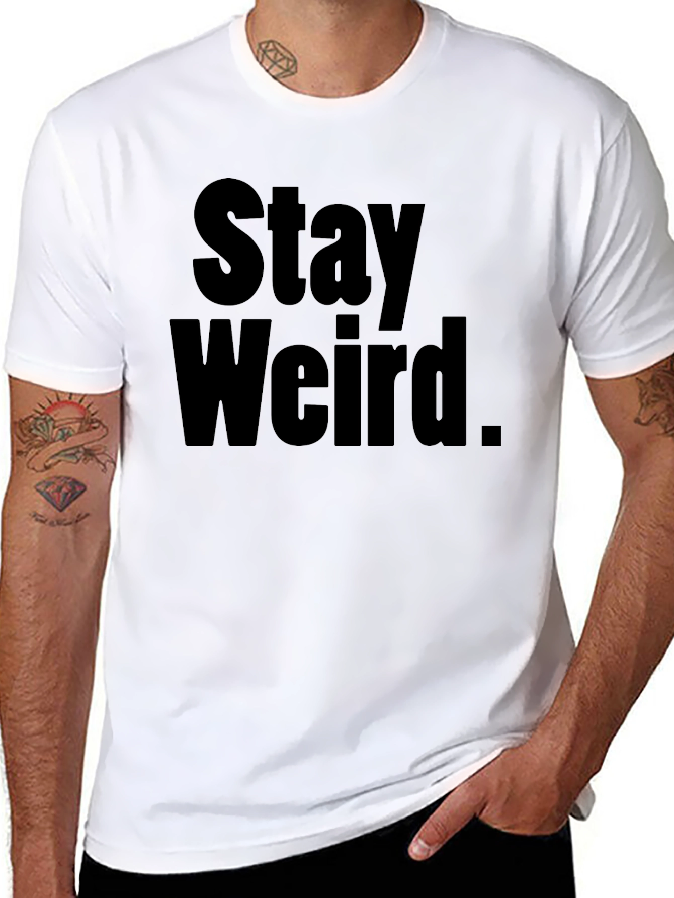 Stay Weird Graphic Tee - Soft Cotton Comfort