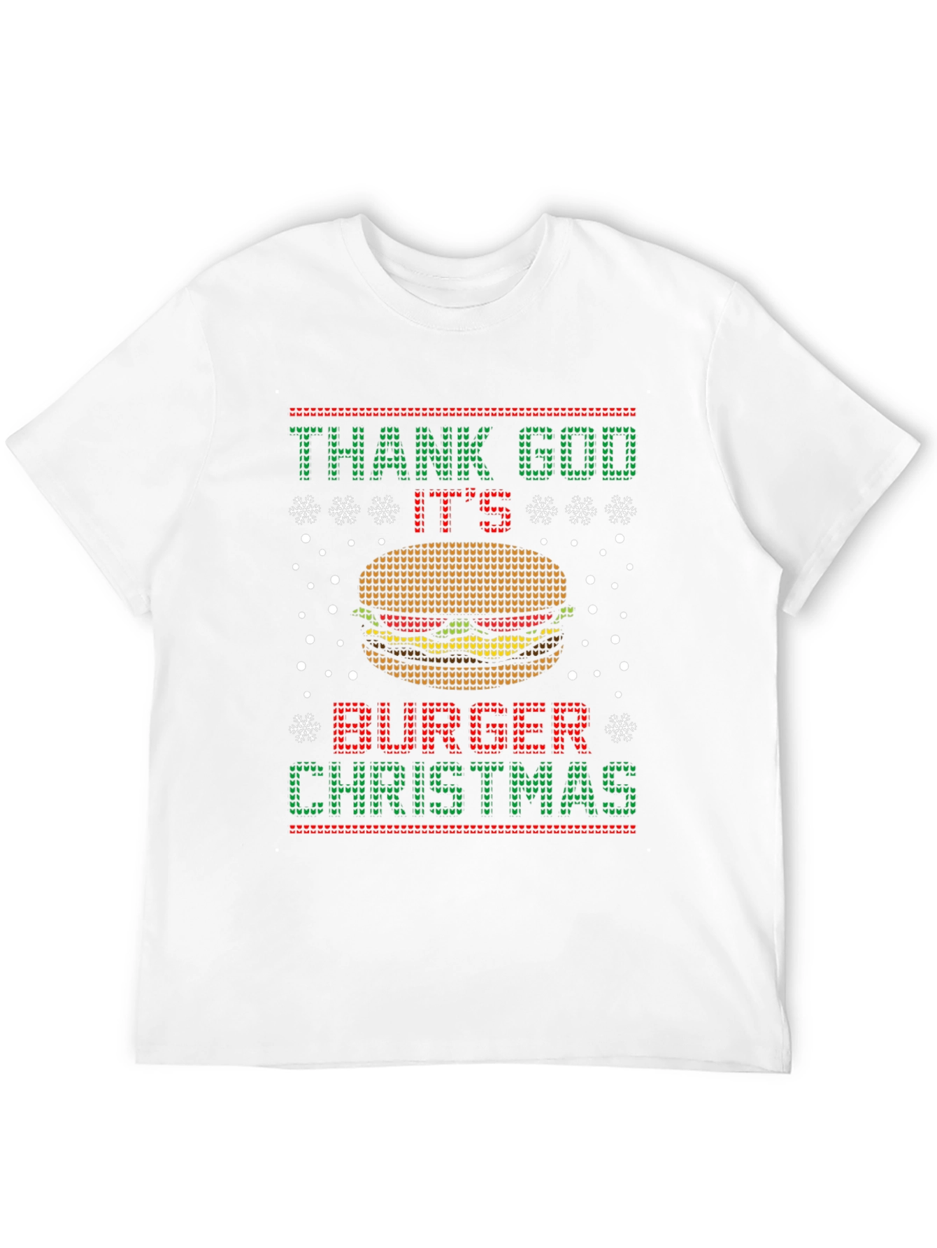Funny Burger Christmas Graphic T-Shirt