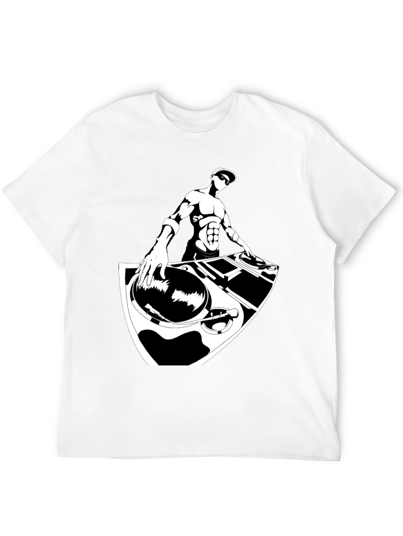 DJ Graphic T-Shirt - Black Cotton Blend Tee