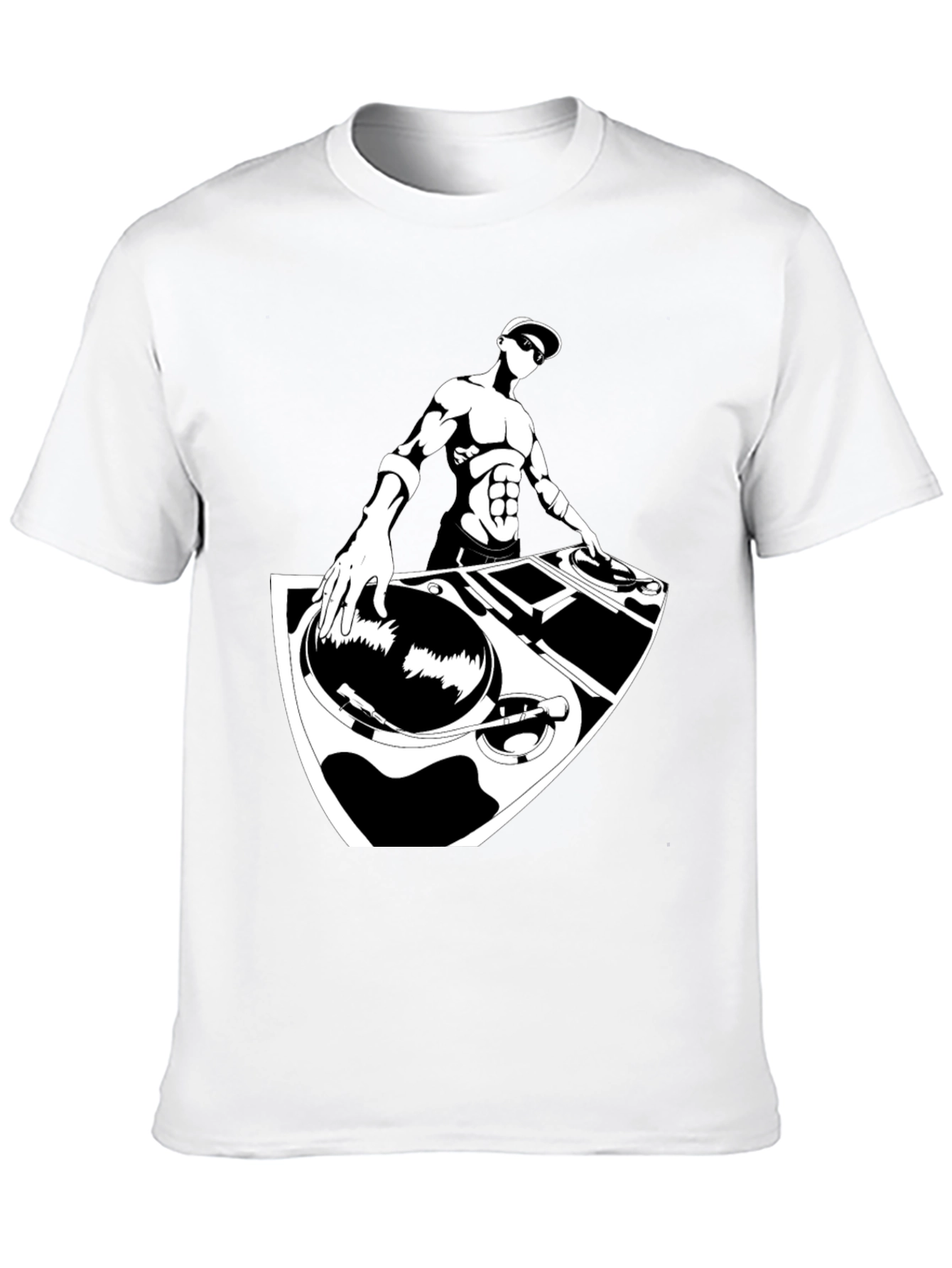 DJ Graphic T-Shirt - Black Cotton Blend Tee