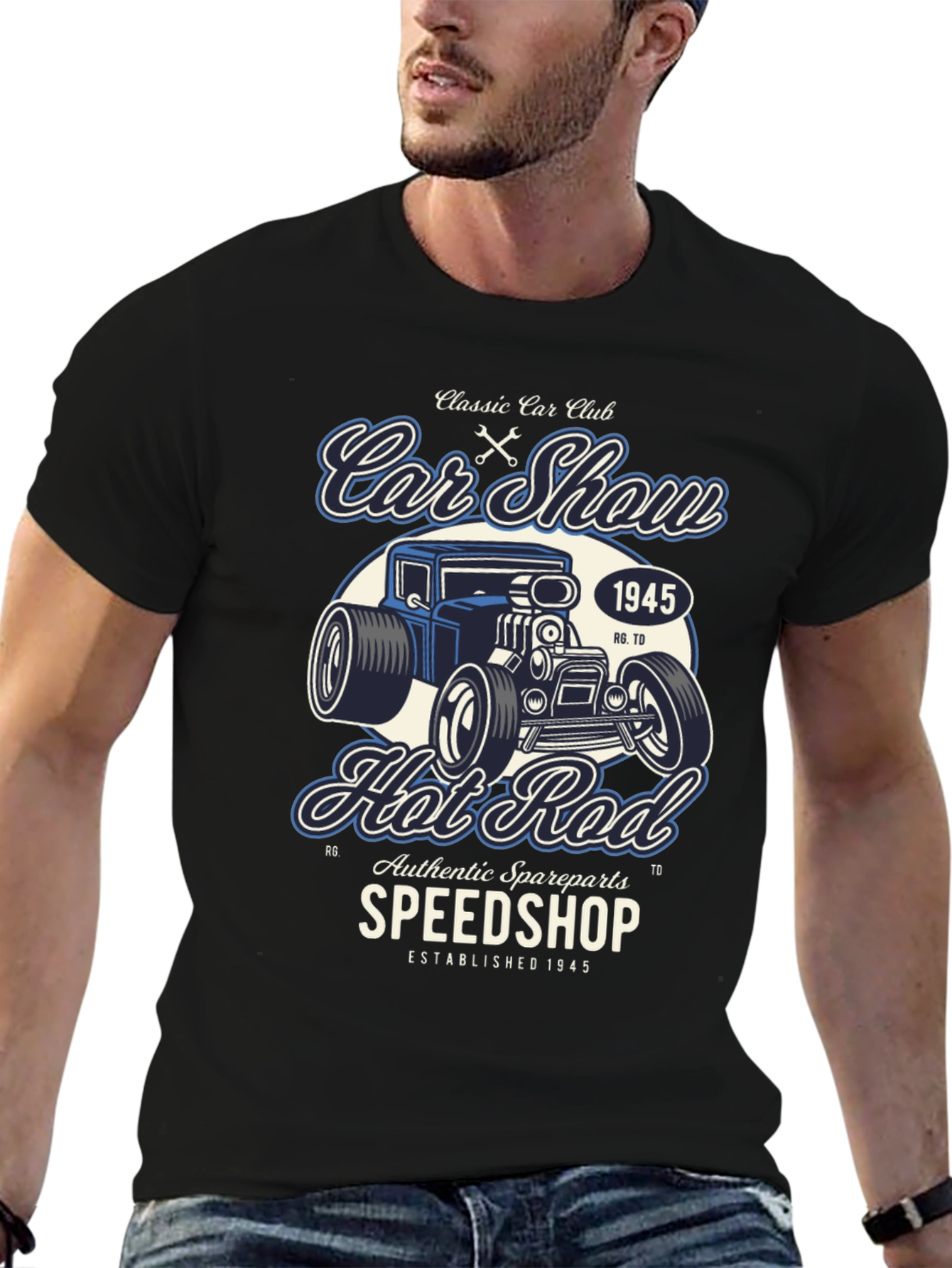 Classic Car Club Hot Rod Graphic T-Shirt
