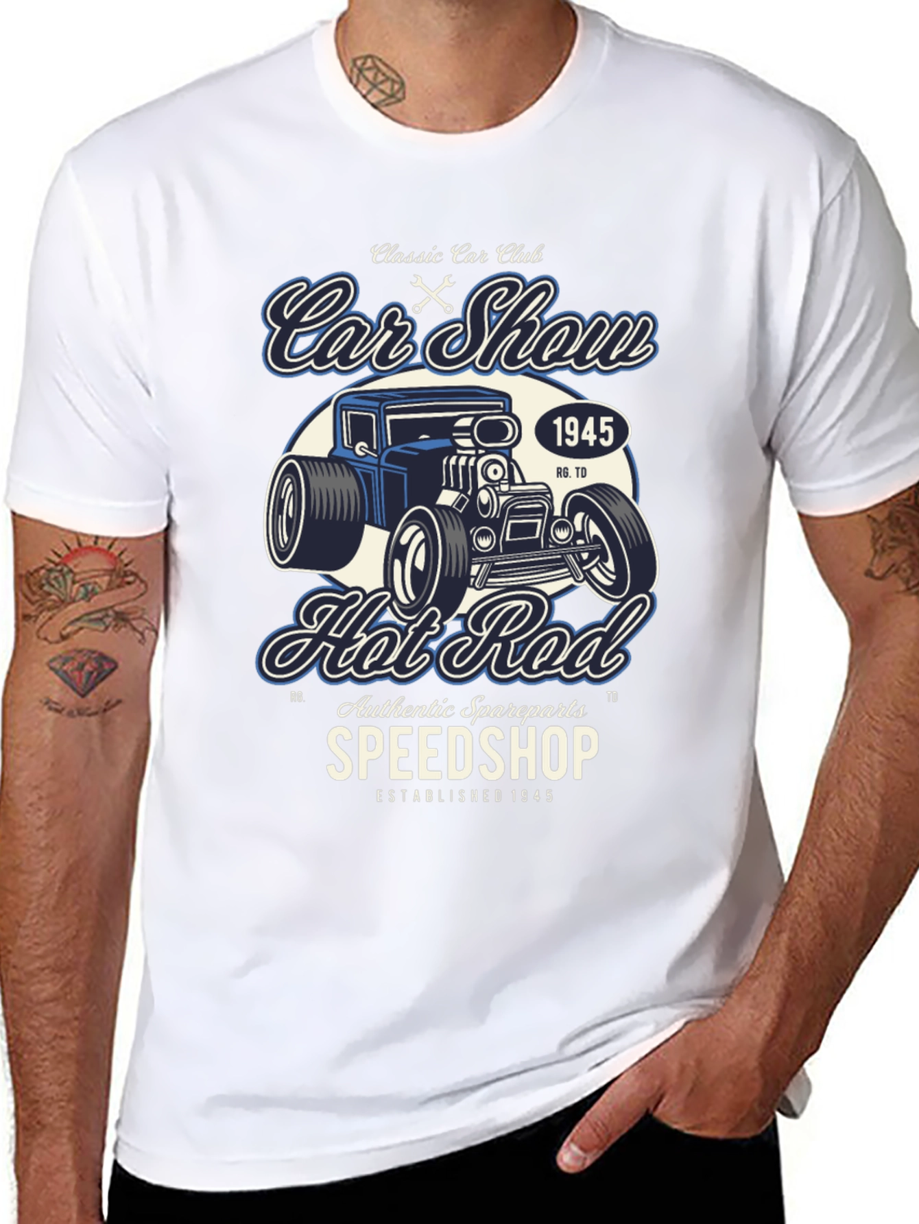 Classic Car Club Hot Rod Graphic T-Shirt
