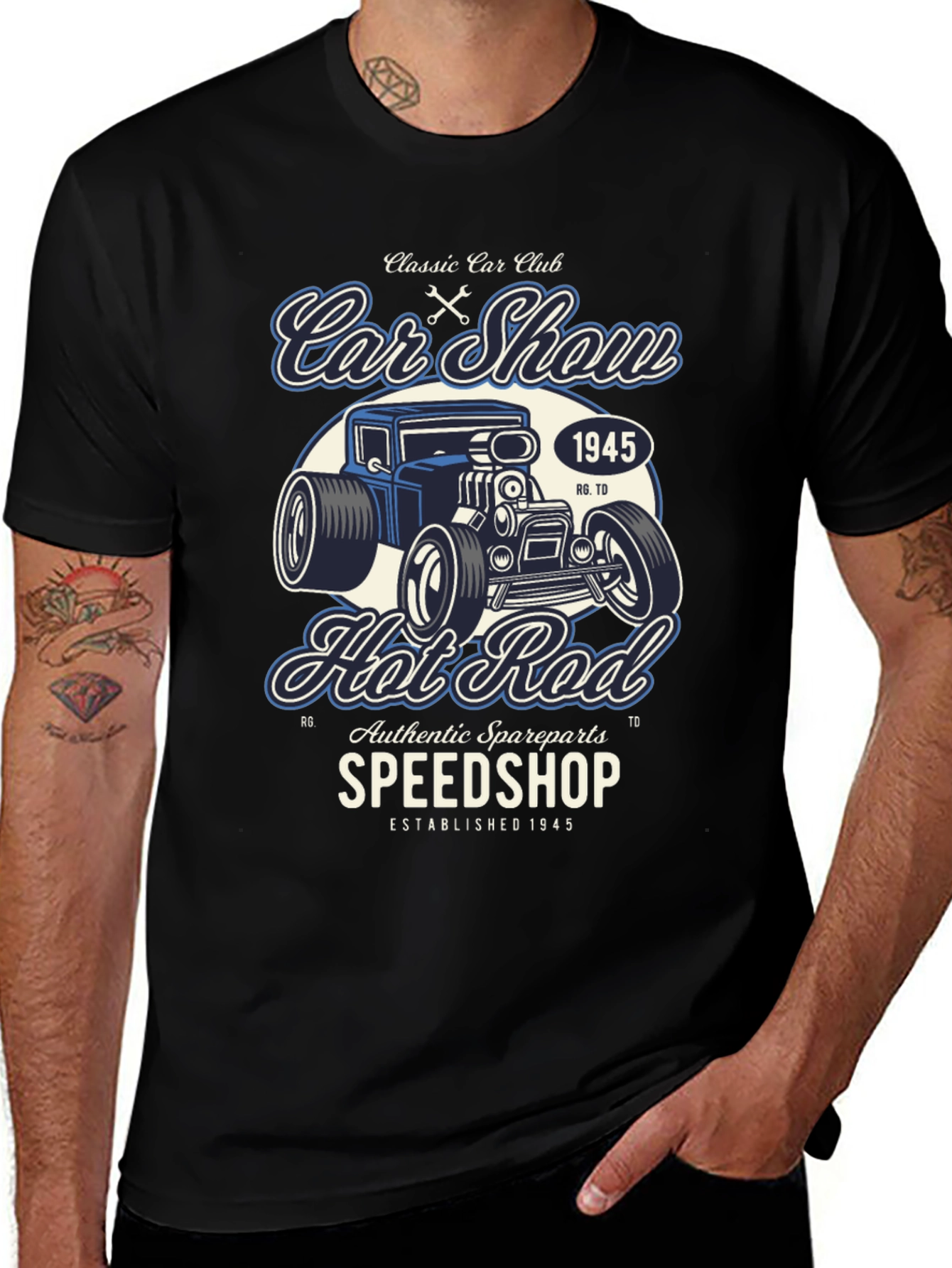 Classic Car Club Hot Rod Graphic T-Shirt
