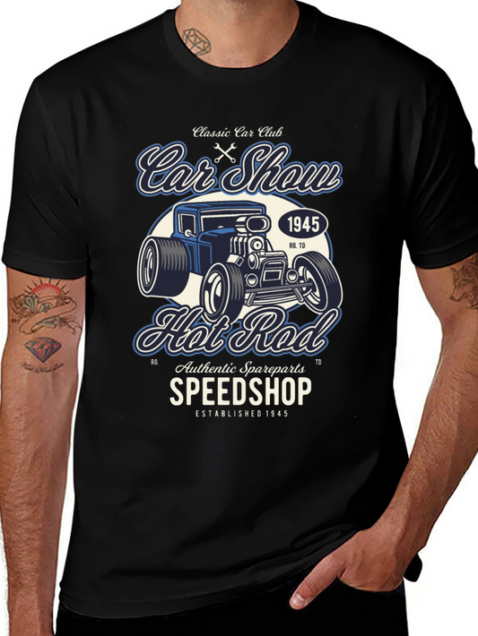 Classic Car Club Hot Rod Graphic T-Shirt