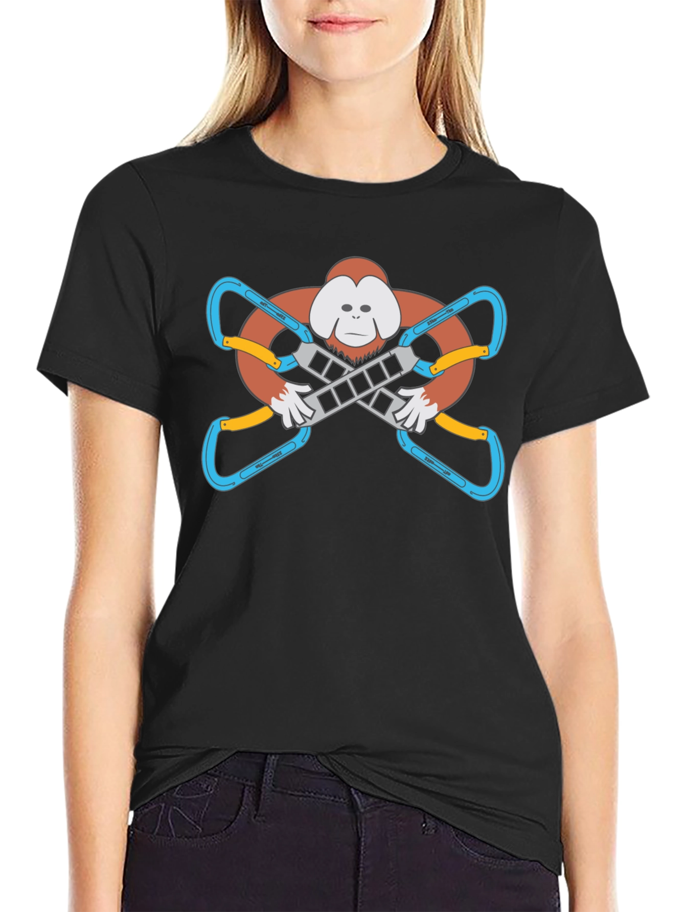 Rock Climbing Orangutan Graphic Tee