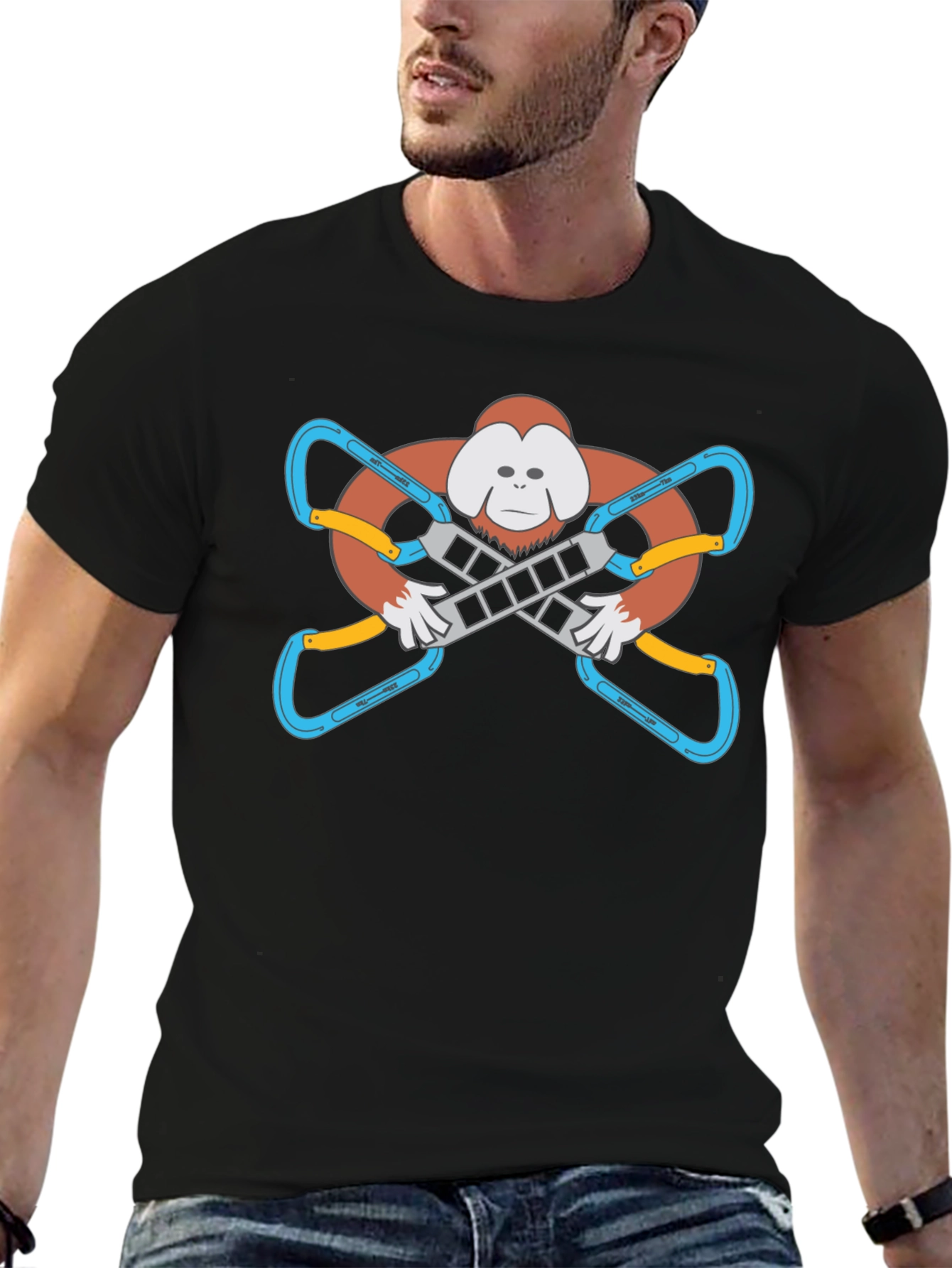 Rock Climbing Orangutan Graphic Tee