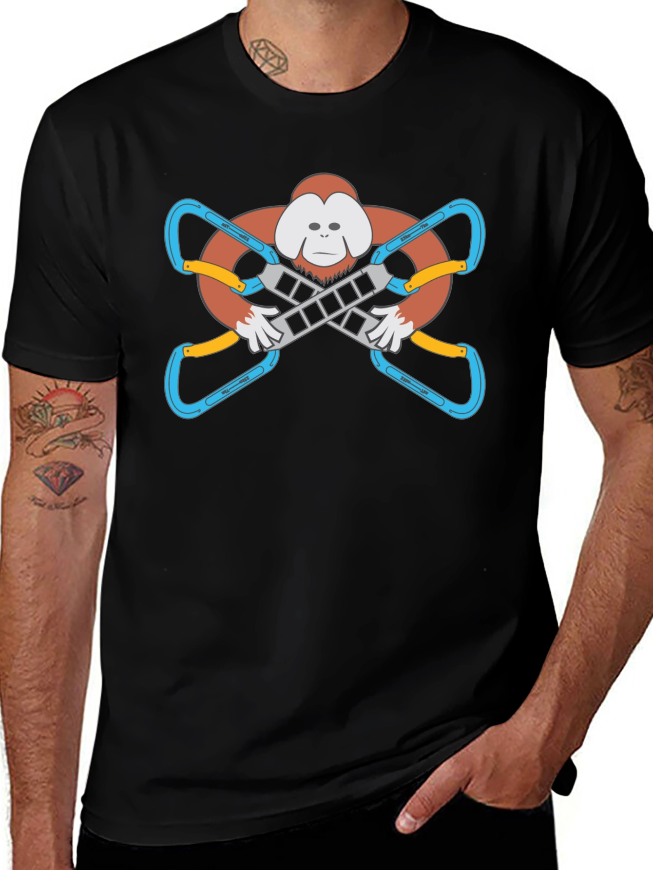 Rock Climbing Orangutan Graphic Tee
