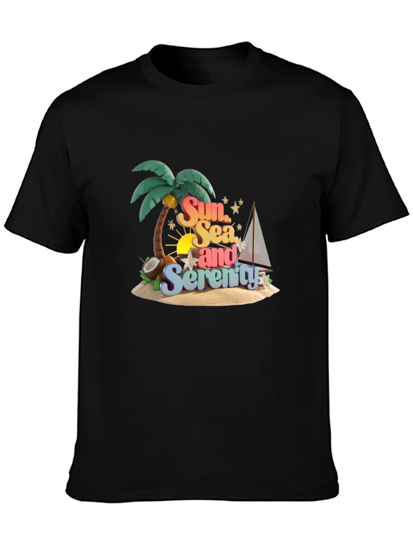 Sun Sea and Serenity Graphic T-Shirt