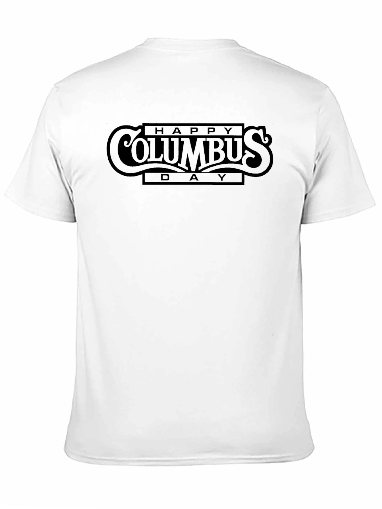 Happy Columbus Day Black Graphic Tee