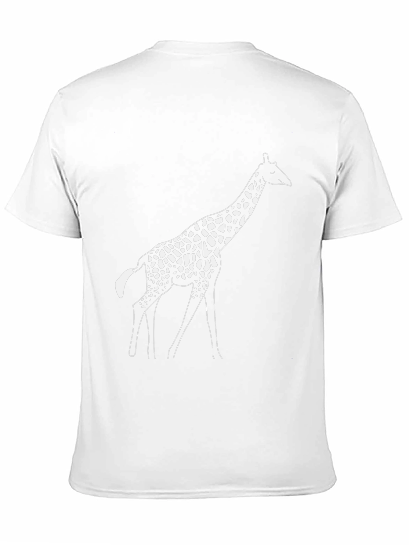 Giraffe Graphic Tee - Black Cotton T-Shirt