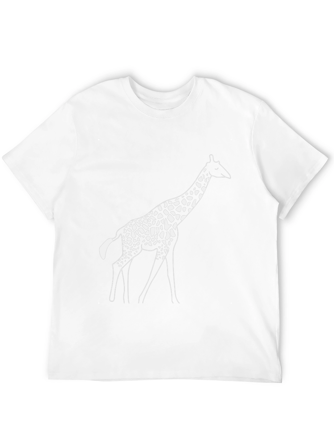 Giraffe Graphic Tee - Black Cotton T-Shirt