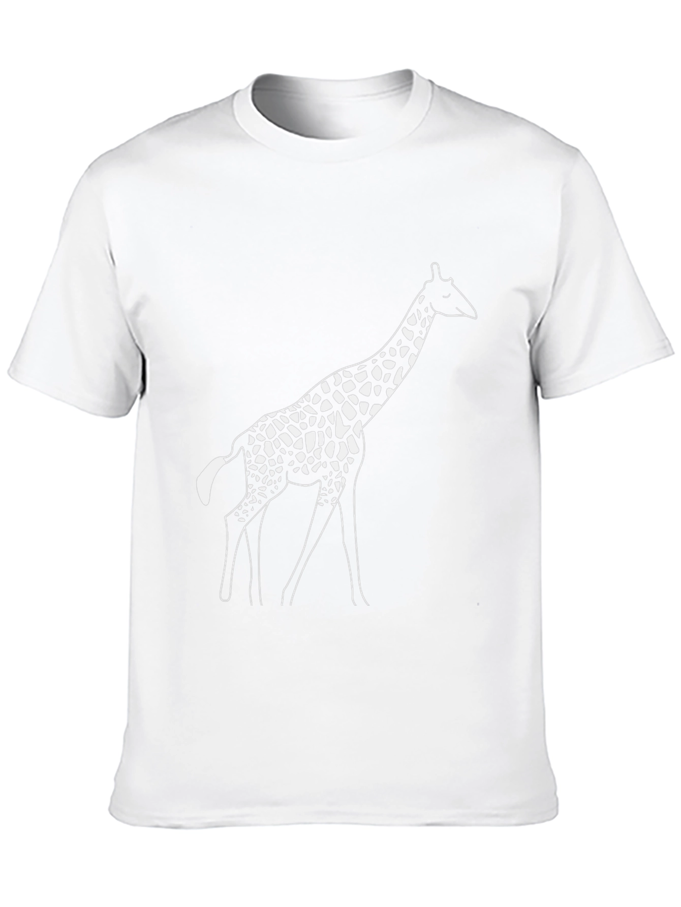 Giraffe Graphic Tee - Black Cotton T-Shirt