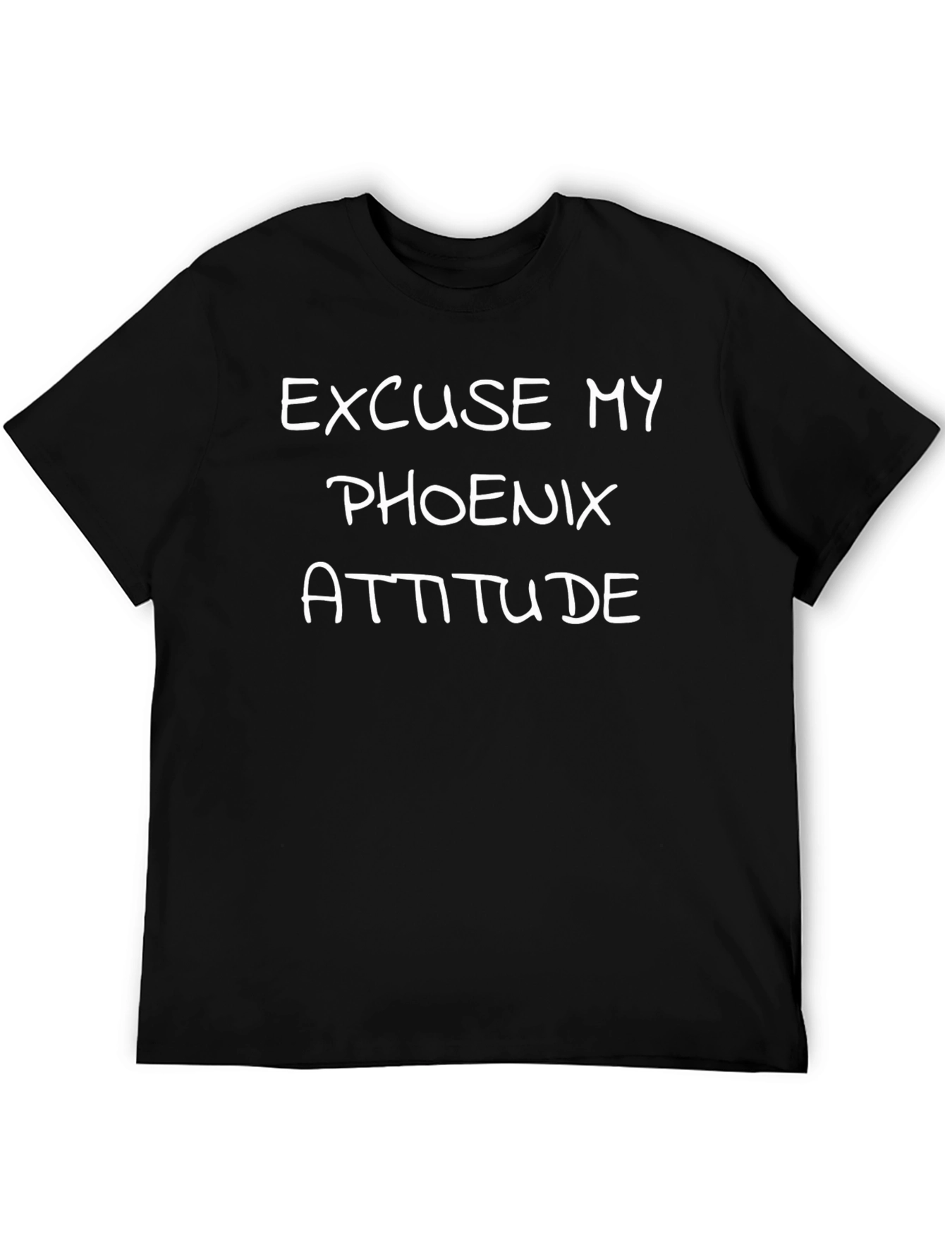 Excuse My Phoenix Attitude Graphic Tee - Black T-Shirt