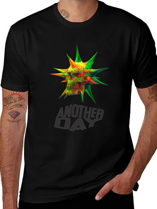 Edgy Skull & Spikes Graphic Black T-Shirt