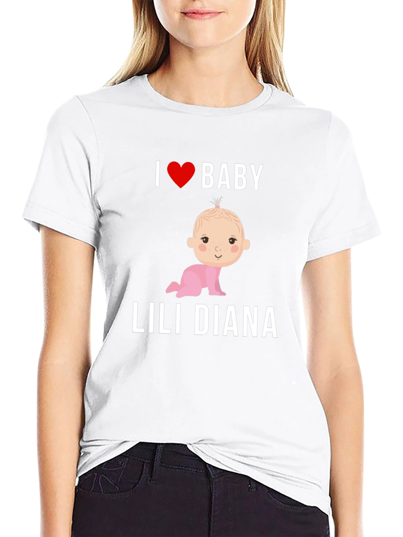 I Love Baby Lili Diana T-Shirt Cute Baby Tee