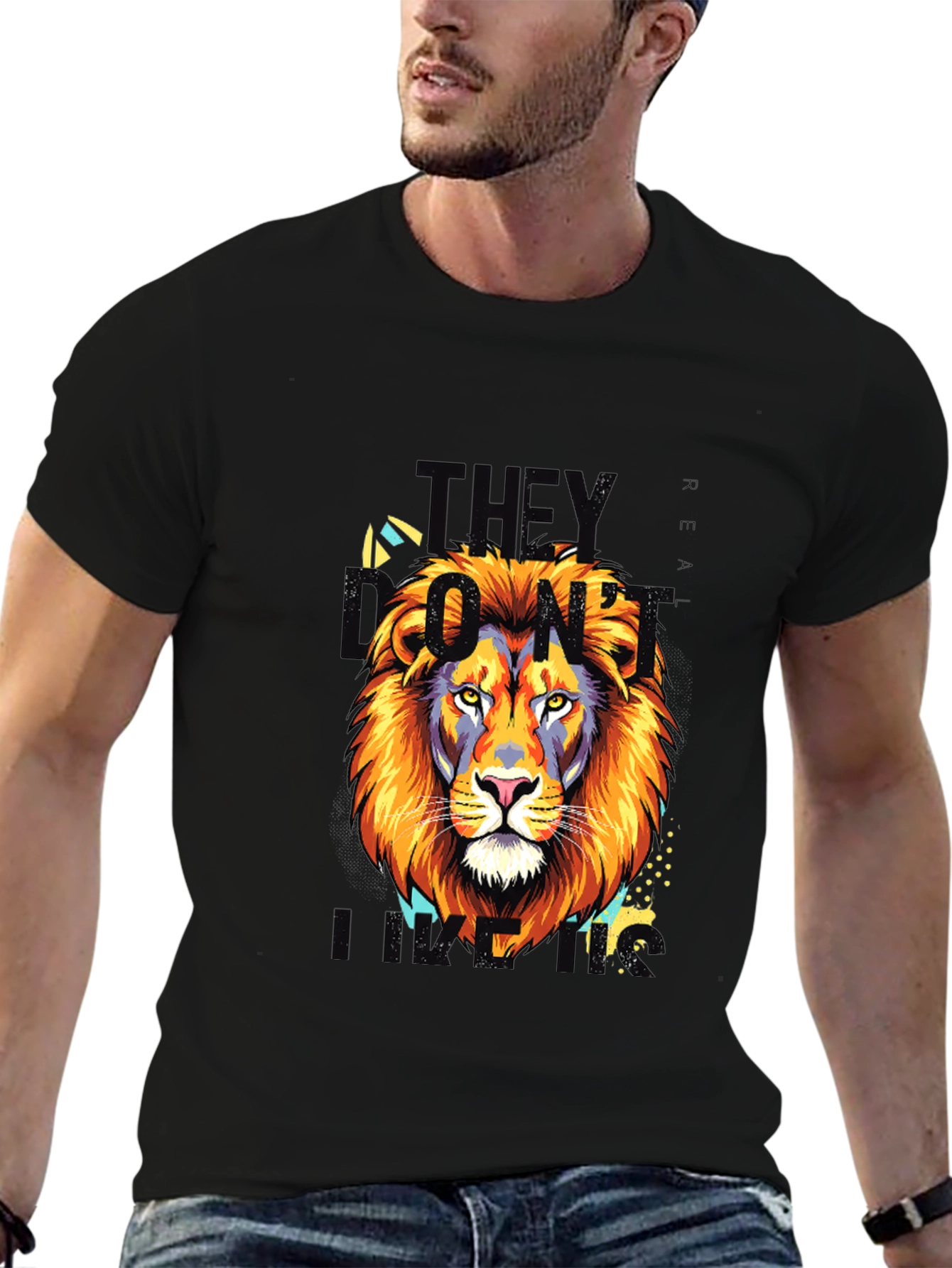 Lion King Graphic Print Black T-Shirt