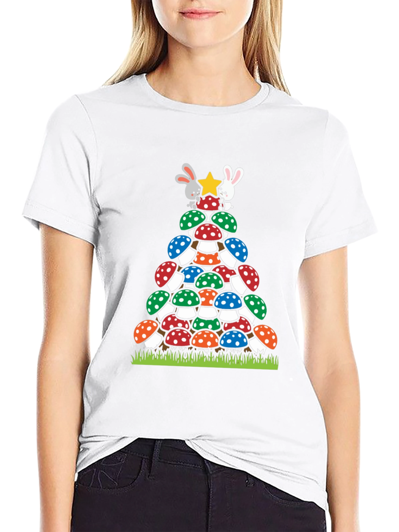 Mushroom Christmas Tree T-Shirt