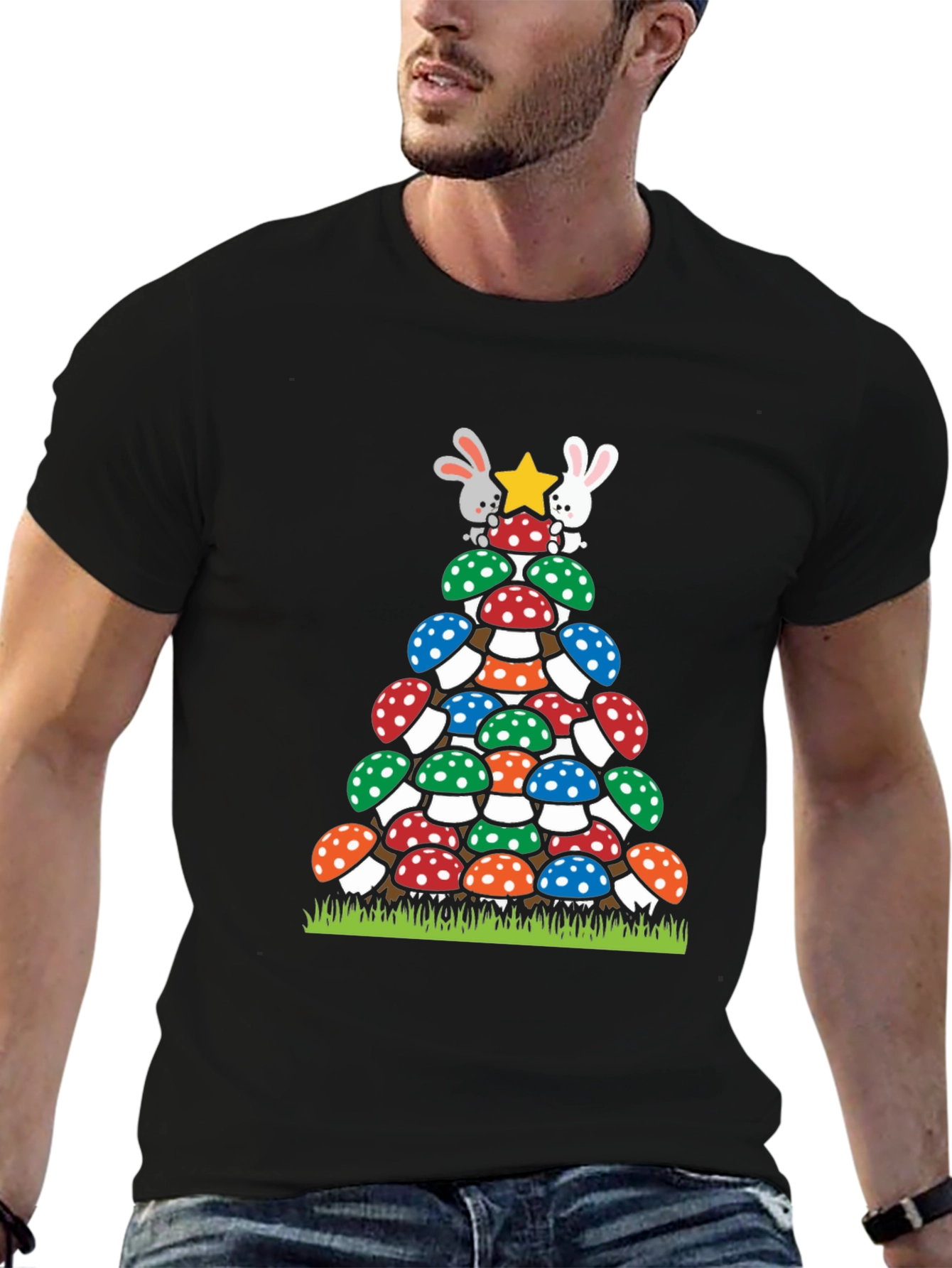 Mushroom Christmas Tree T-Shirt