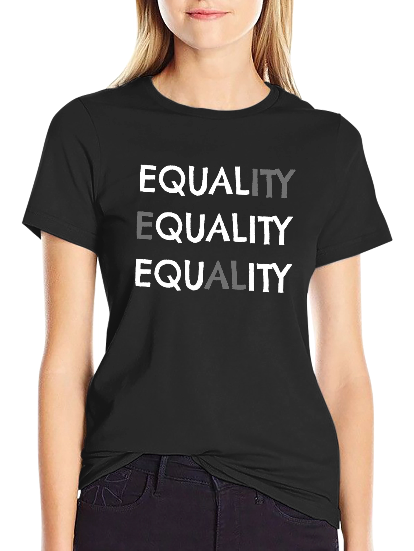 Equality Graphic Print Crew Neck T-Shirt