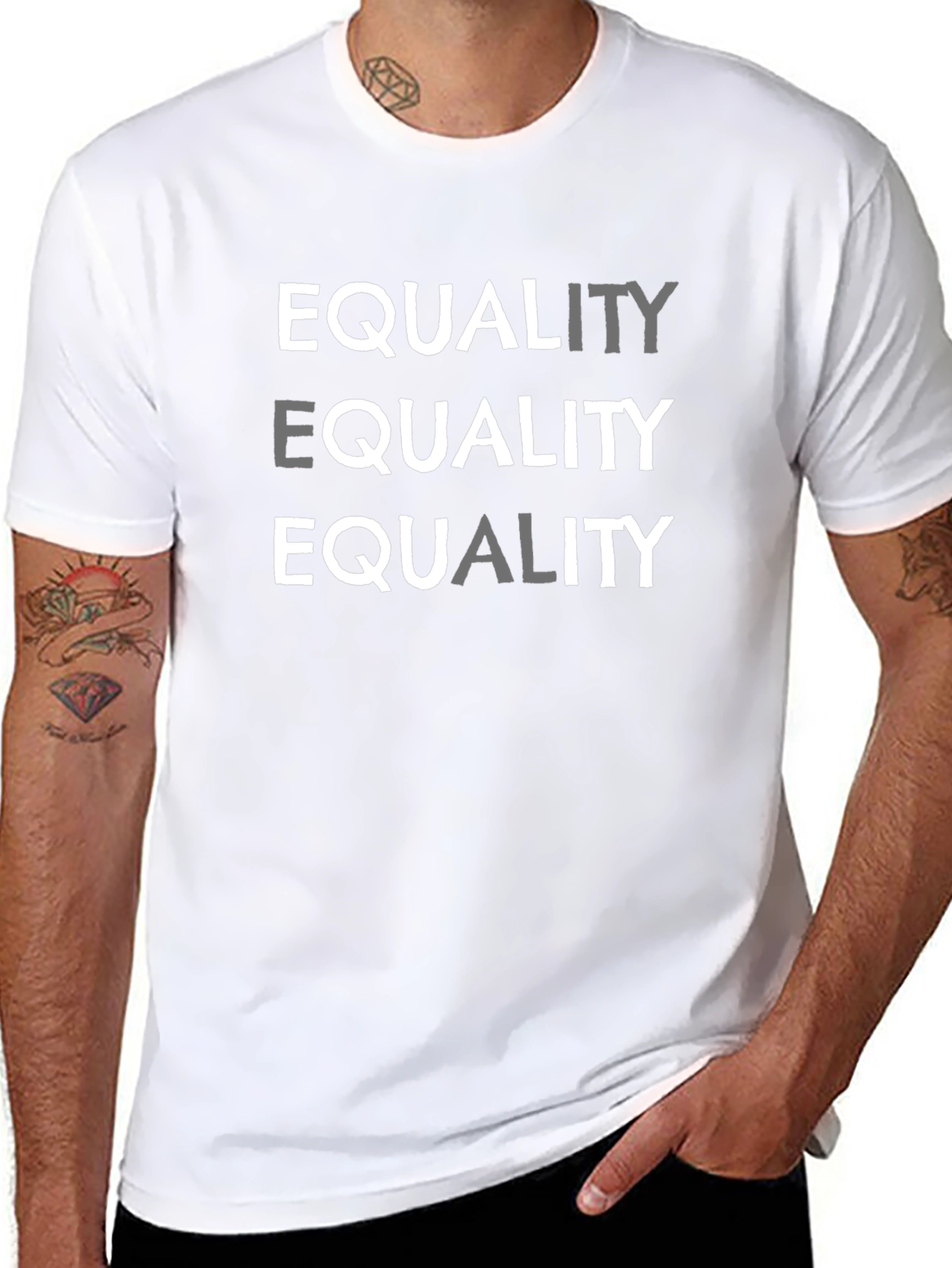 Equality Graphic Print Crew Neck T-Shirt