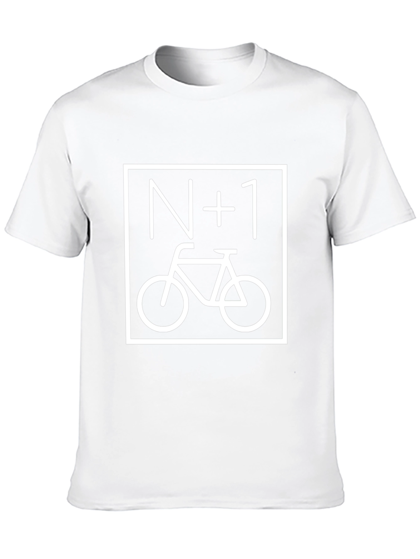 N+1 Bicycle Graphic Tee - Black Cotton Casual Shirt