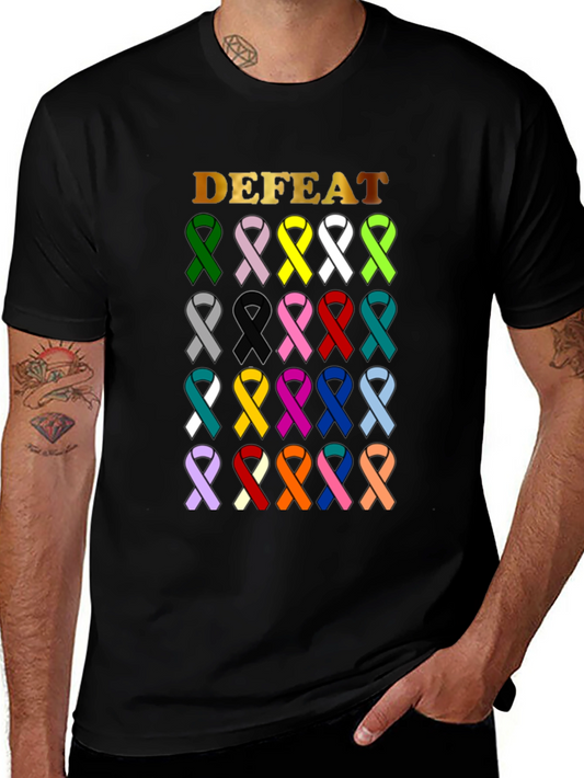 Defeat Cancer Awareness Ribbon T-Shirt