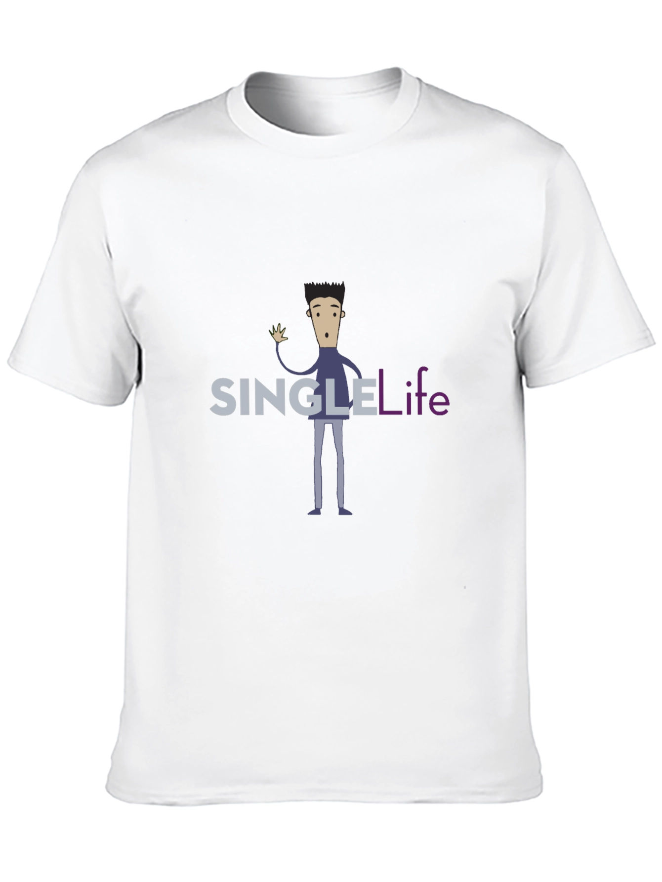 Single Life Black Graphic Tee Shirt