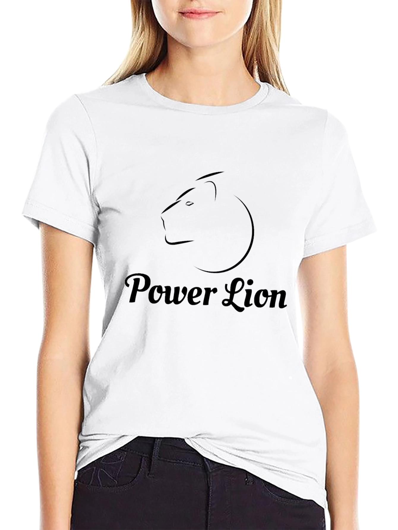 Power Lion Black Graphic Tee