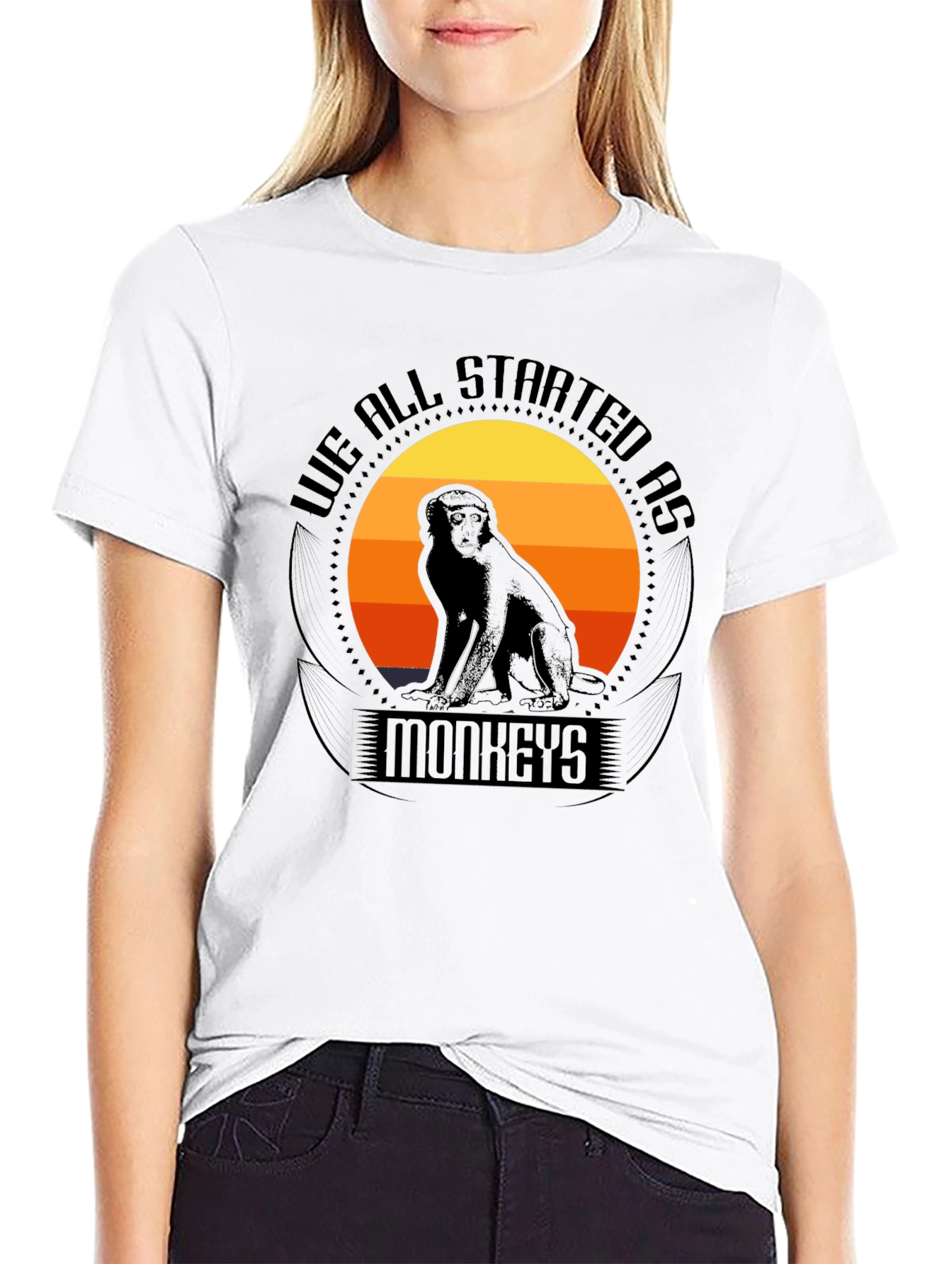 We All Started As Monkeys Graphic Tee