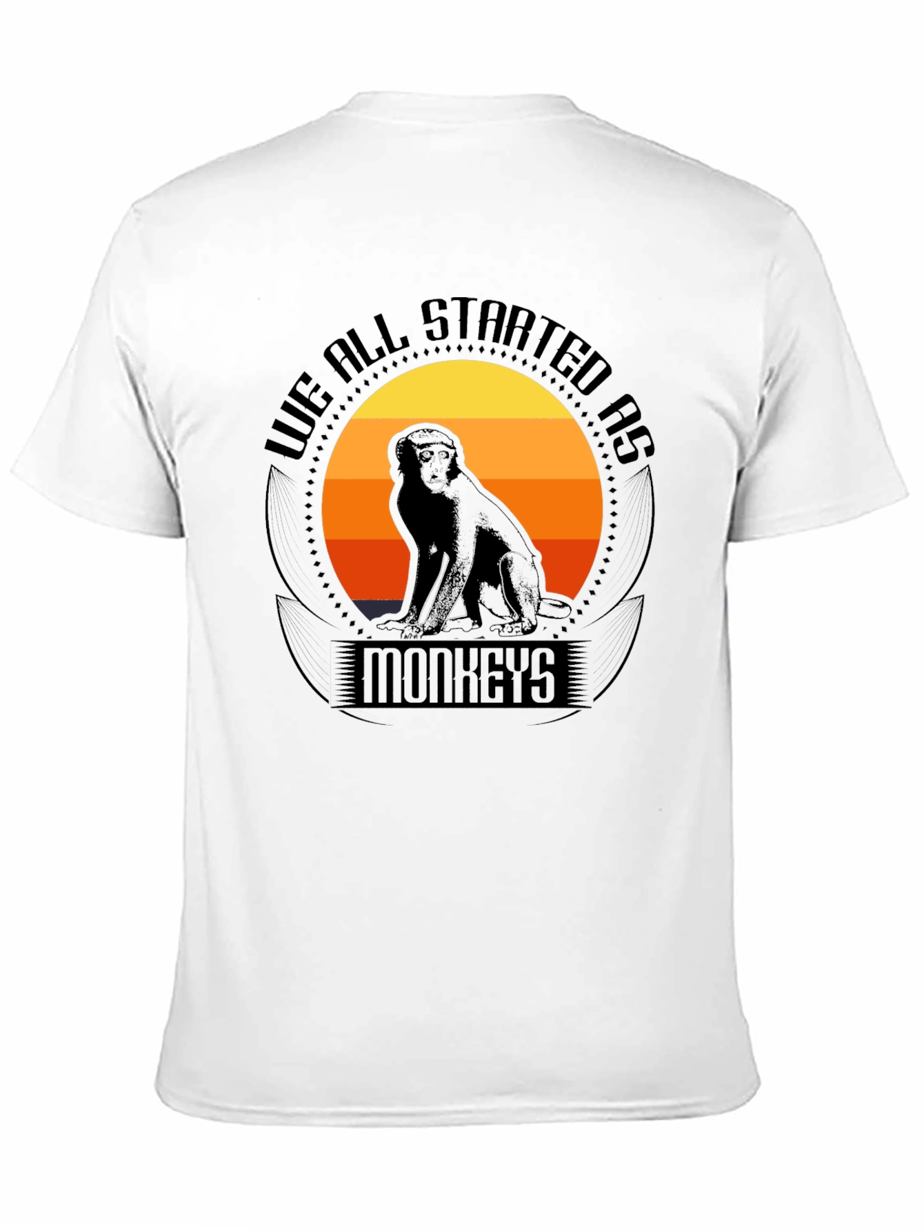 We All Started As Monkeys Graphic Tee