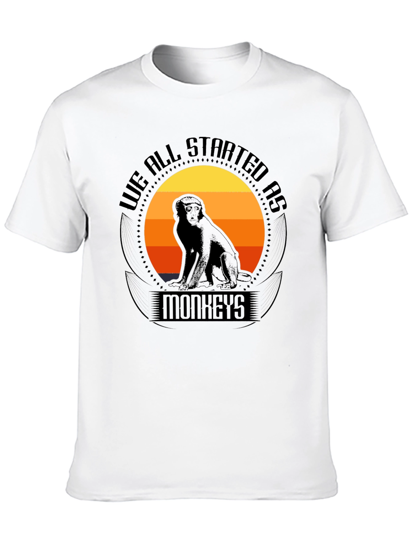We All Started As Monkeys Graphic Tee