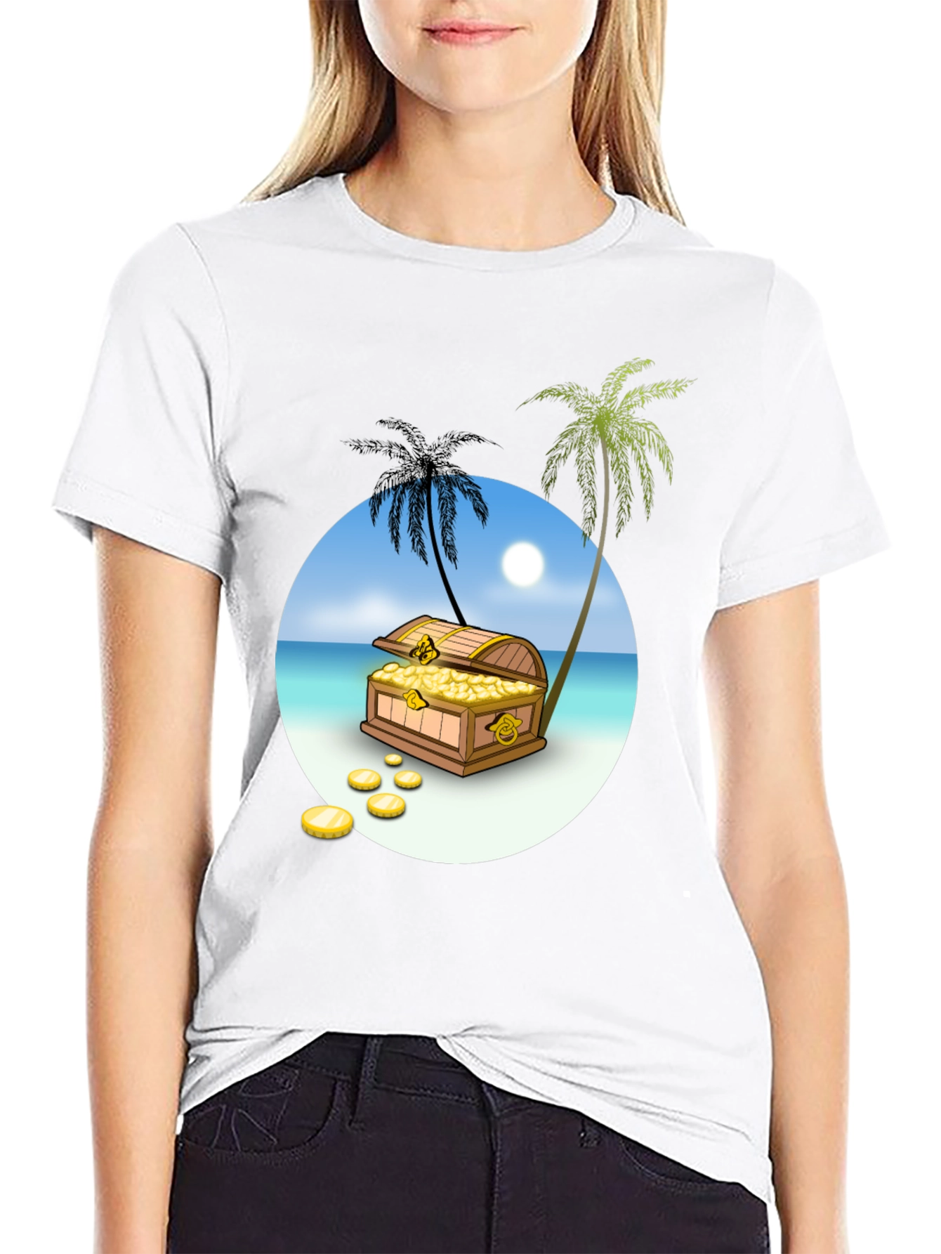 Treasure Island Graphic Tee - Mens Black T-Shirt