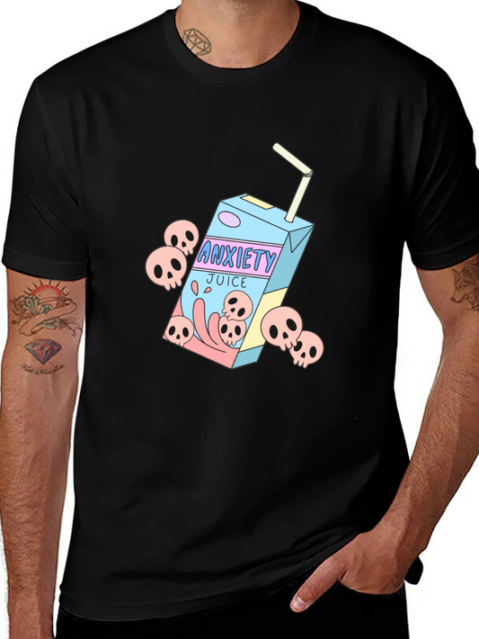 Anxiety Juice Graphic Tee - Trendy Dark Humor T-Shirt