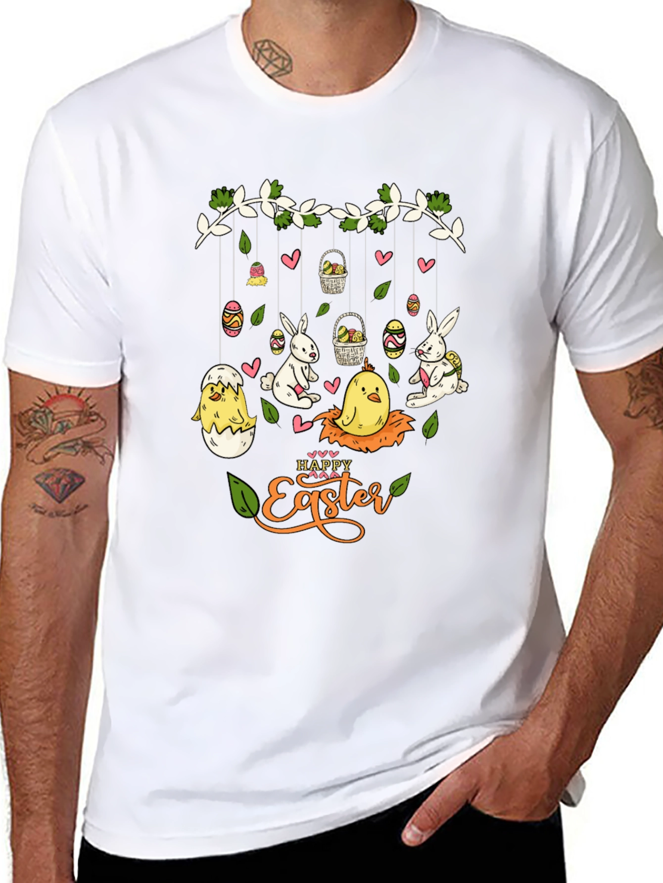 Happy Easter Graphic T-Shirt - Cute Holiday Tee