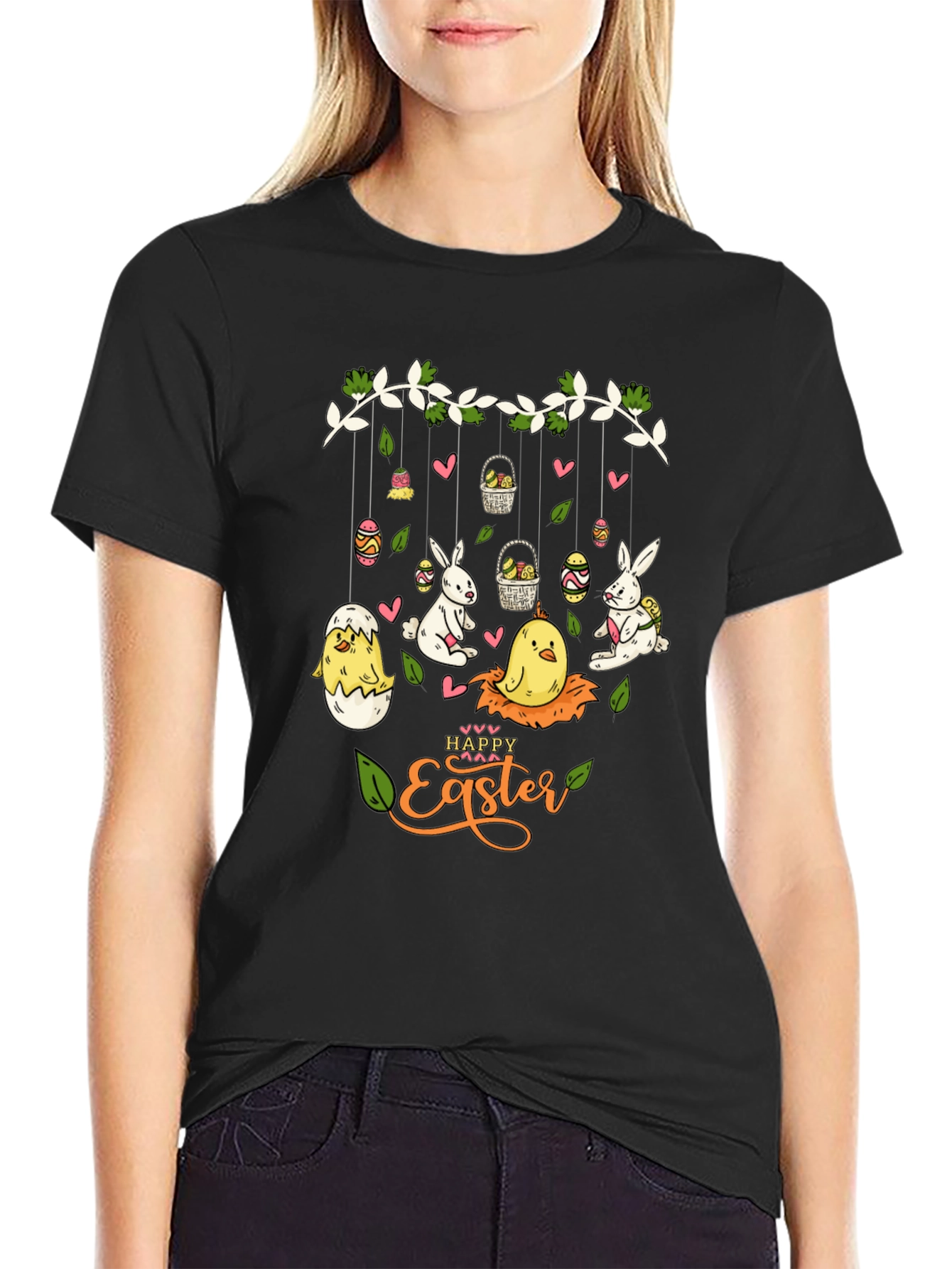 Happy Easter Graphic T-Shirt - Cute Holiday Tee
