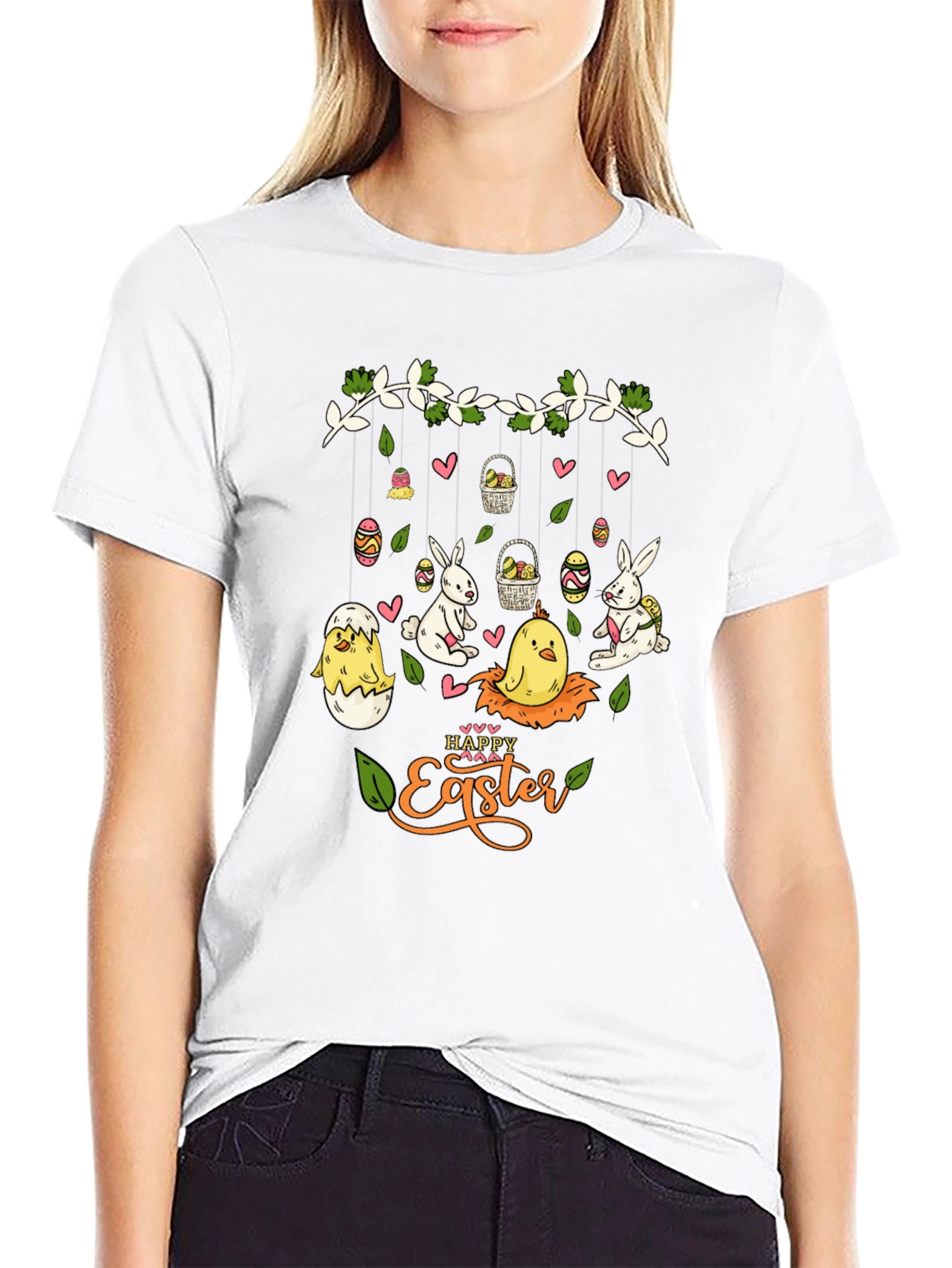 Happy Easter Graphic T-Shirt - Cute Holiday Tee
