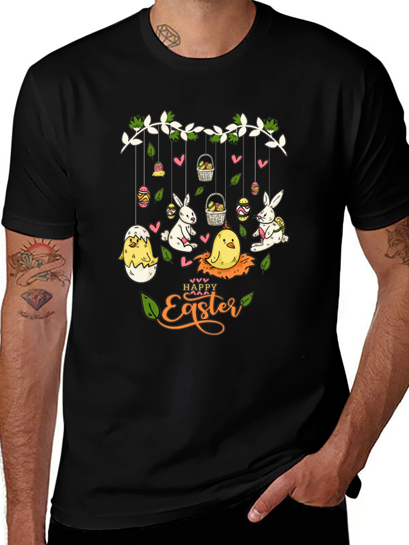 Happy Easter Graphic T-Shirt - Cute Holiday Tee
